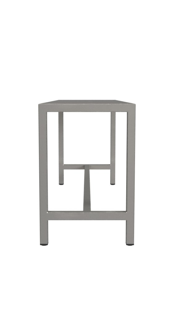 44" Silver Iron Bench