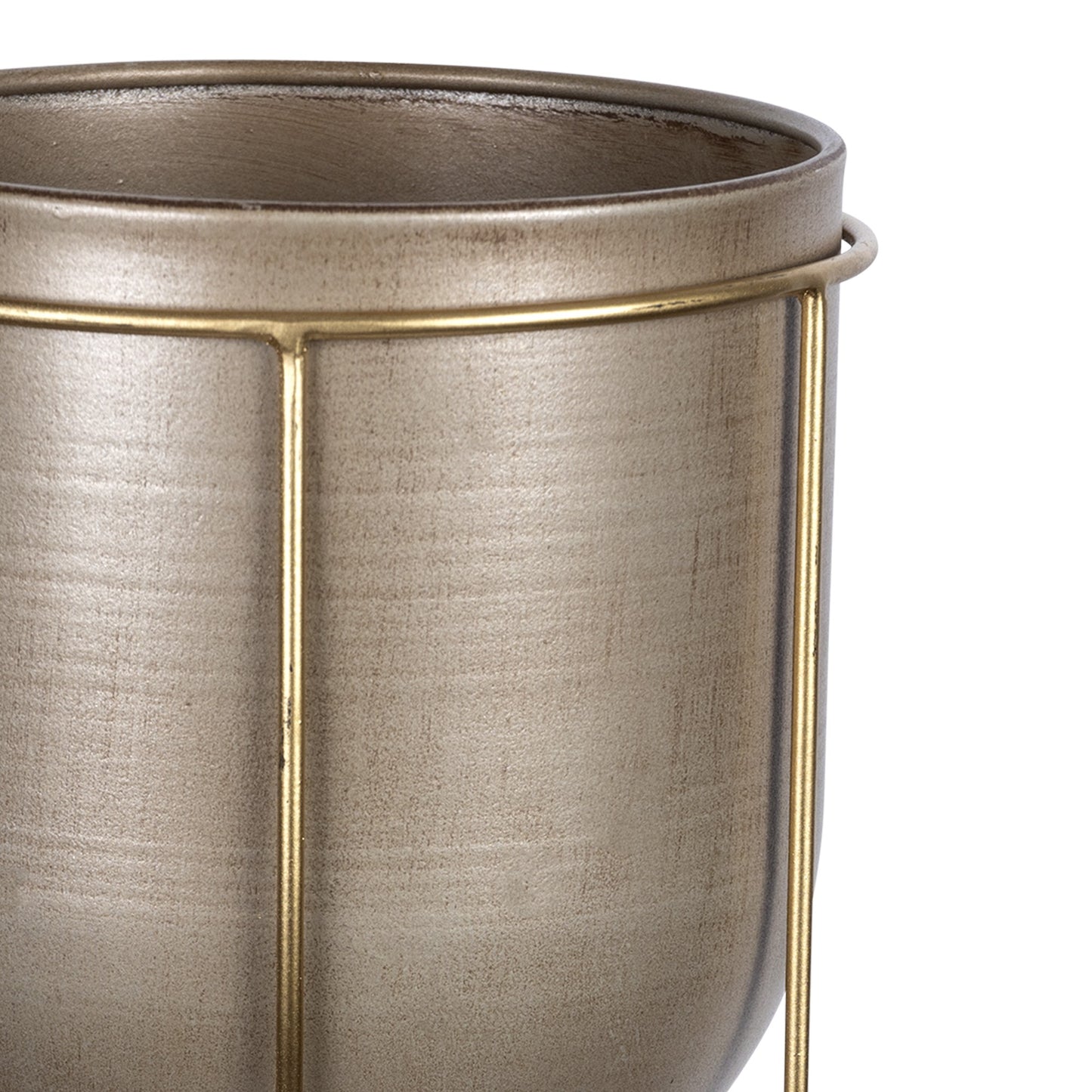 Bronze And Gold Metal Plant Pot