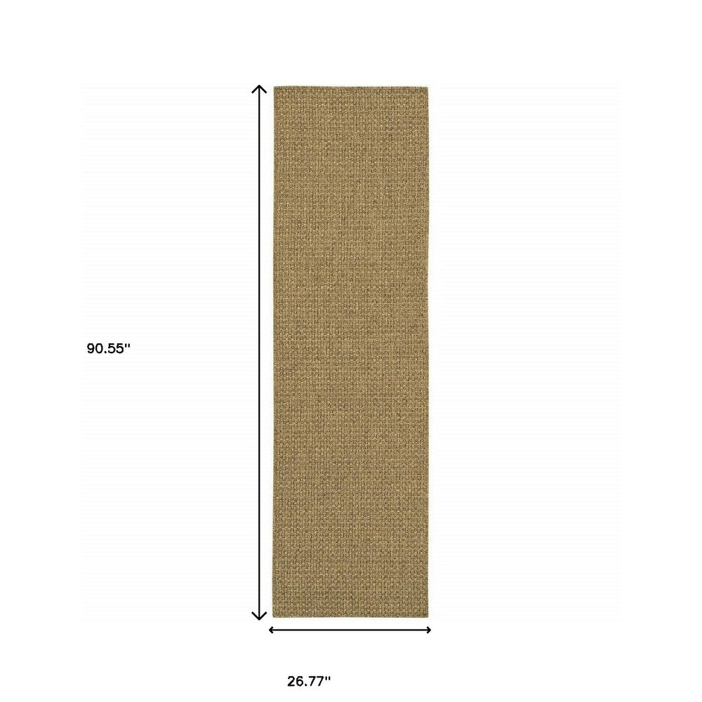 2' X 4' Tan Indoor Outdoor Area Rug