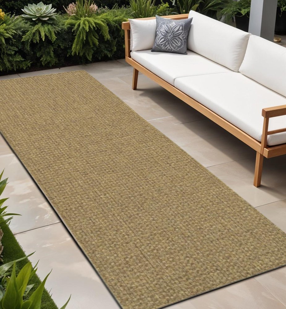 2' X 4' Tan Indoor Outdoor Area Rug