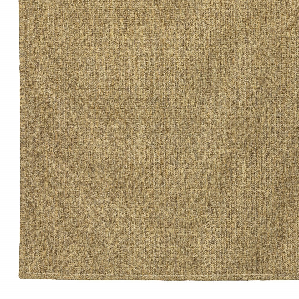 2' X 8' Tan Indoor Outdoor Area Rug