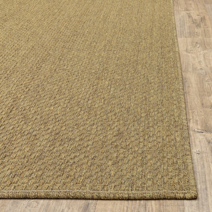 8' Tan Indoor Outdoor Runner Rug