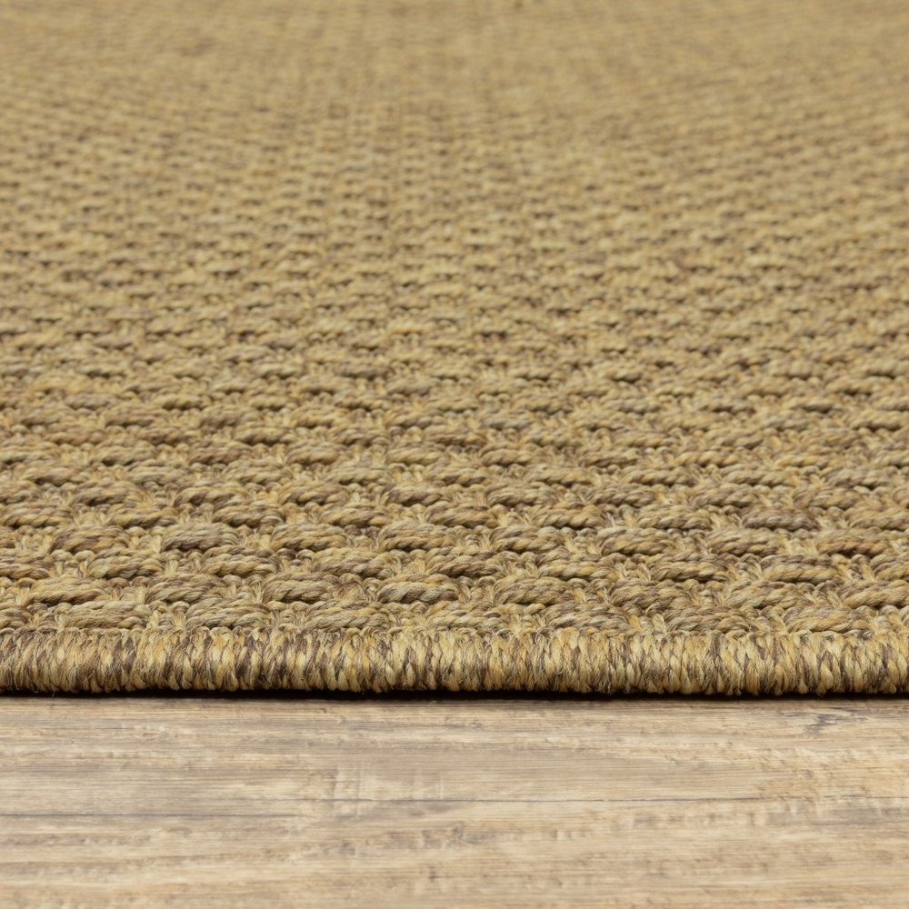 8' Tan Indoor Outdoor Runner Rug