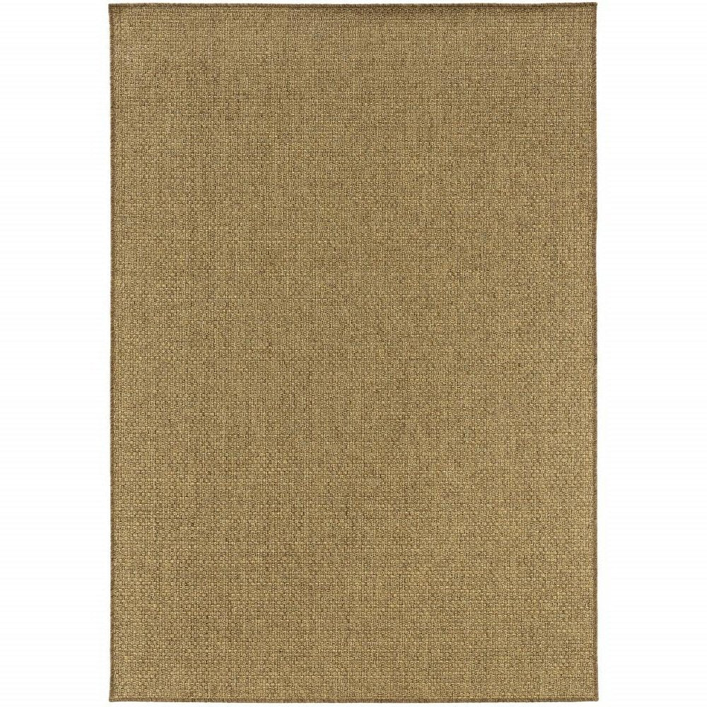 8' Tan Indoor Outdoor Runner Rug