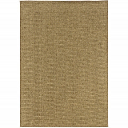 8' Tan Indoor Outdoor Runner Rug