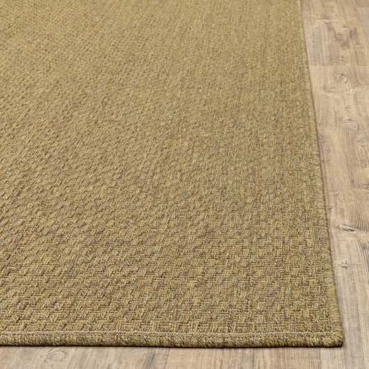 8' Tan Indoor Outdoor Runner Rug