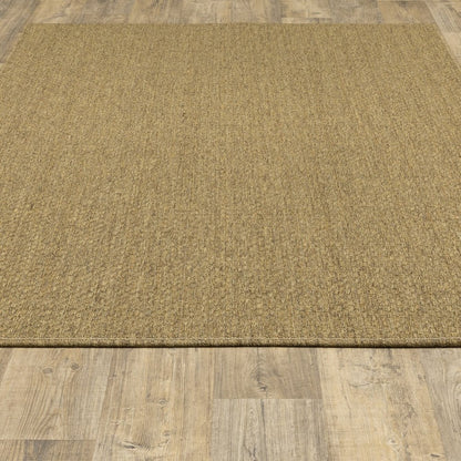 8' Tan Indoor Outdoor Runner Rug