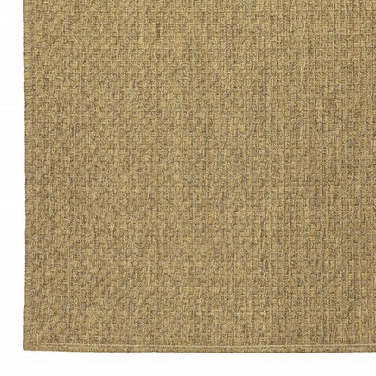 8' Tan Indoor Outdoor Runner Rug