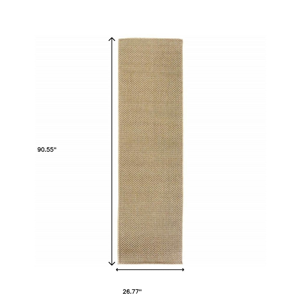 5' X 8' Beige Indoor Outdoor Area Rug