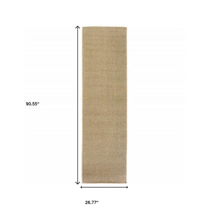 5' X 8' Beige Indoor Outdoor Area Rug