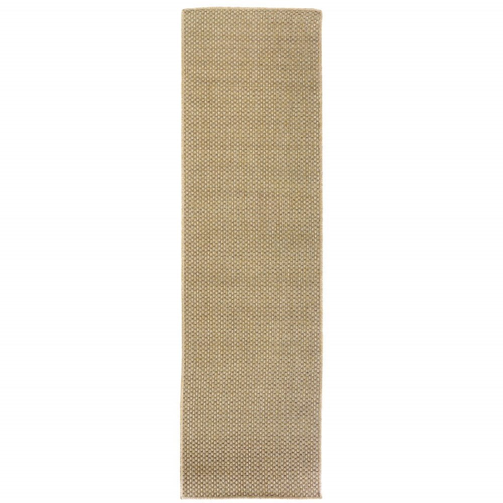 5' X 8' Beige Indoor Outdoor Area Rug