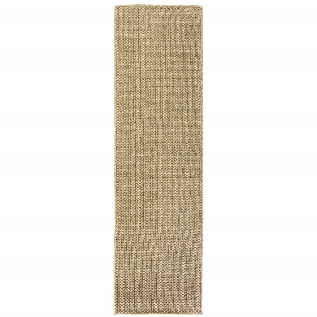 2' X 8' Beige Indoor Outdoor Area Rug