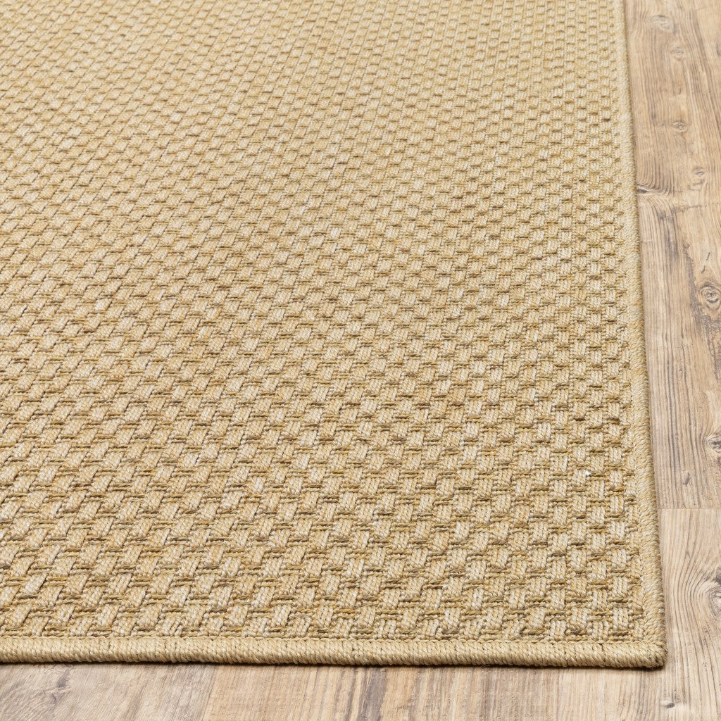 9' X 13' Beige Indoor Outdoor Area Rug