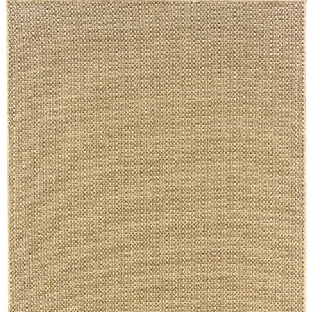 9' X 13' Beige Indoor Outdoor Area Rug