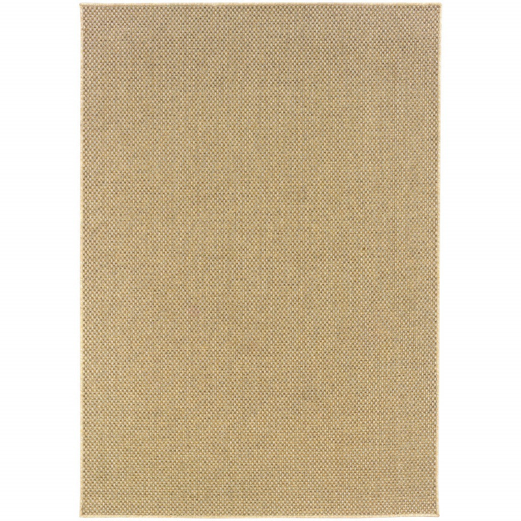 7' X 10' Beige Indoor Outdoor Area Rug