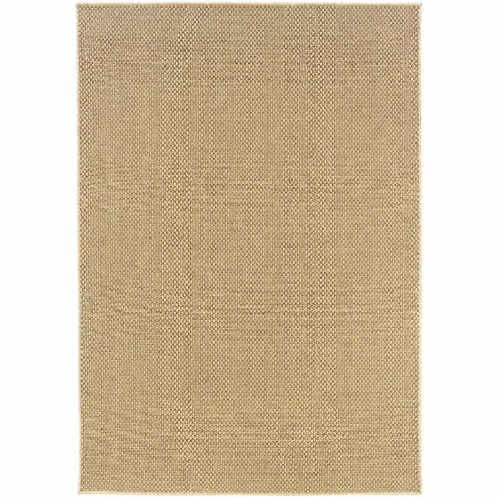 5' X 8' Beige Indoor Outdoor Area Rug