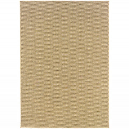 8' Beige Indoor Outdoor Runner Rug