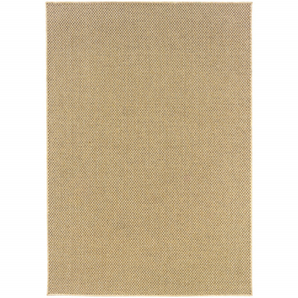 7' X 10' Beige Indoor Outdoor Area Rug