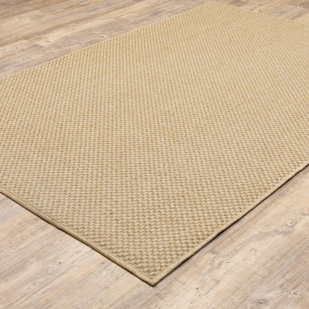 5' X 8' Beige Indoor Outdoor Area Rug