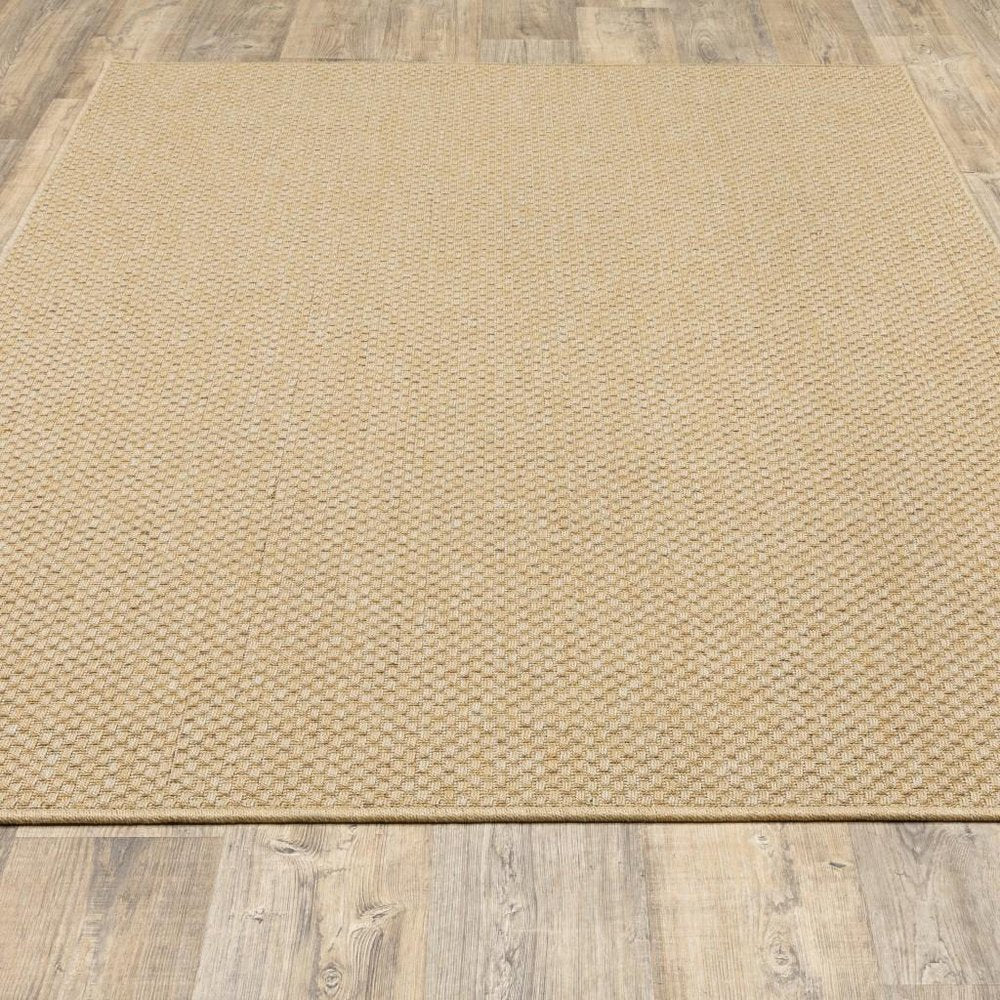 5' X 8' Beige Indoor Outdoor Area Rug
