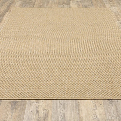 5' X 8' Beige Indoor Outdoor Area Rug