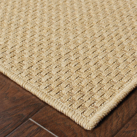 8' X 8' Beige Indoor Outdoor Area Rug