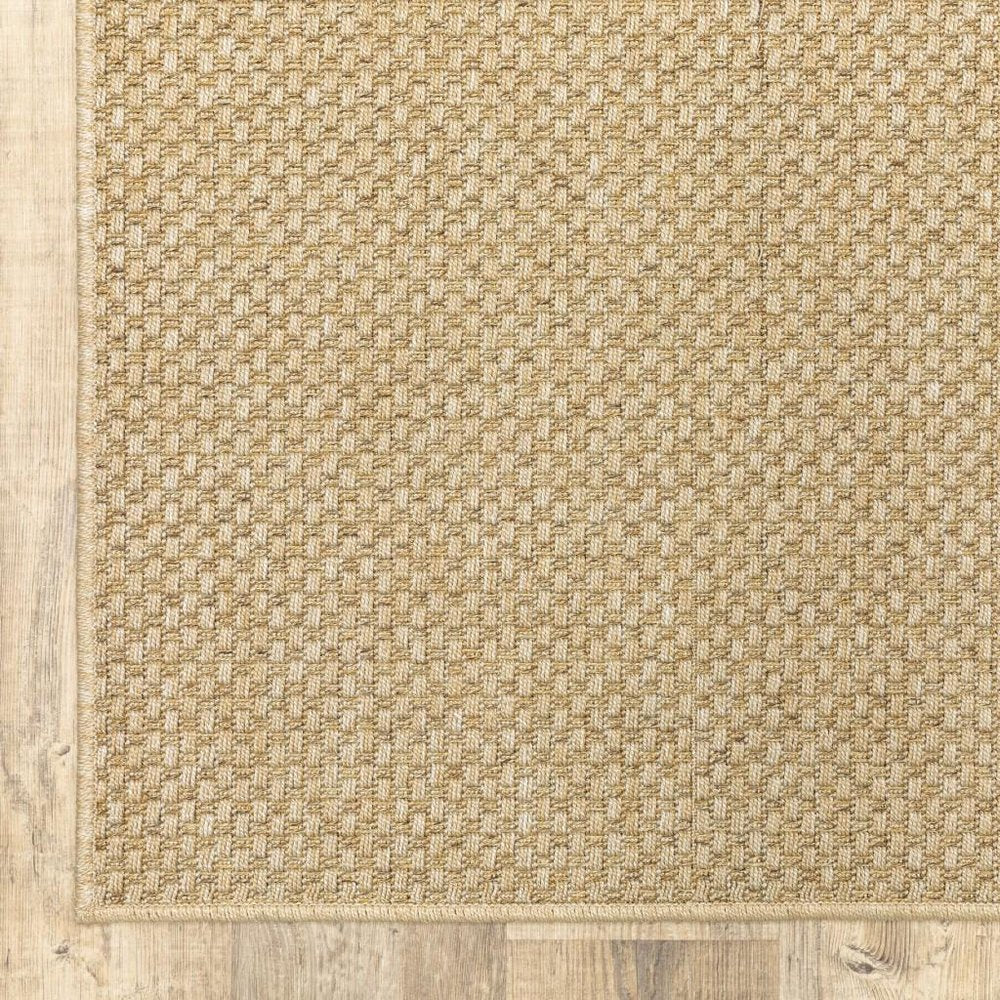 5' X 8' Beige Indoor Outdoor Area Rug