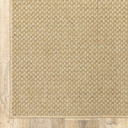 5' X 8' Beige Indoor Outdoor Area Rug