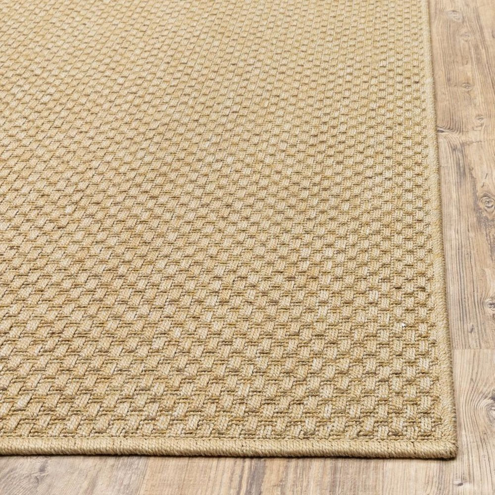 5' X 8' Beige Indoor Outdoor Area Rug