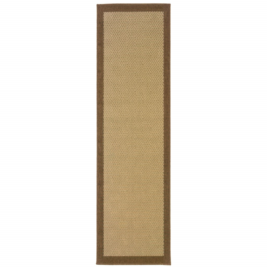 5' X 8' Beige Indoor Outdoor Area Rug