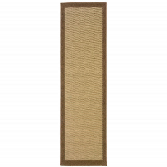 5' X 8' Beige Indoor Outdoor Area Rug