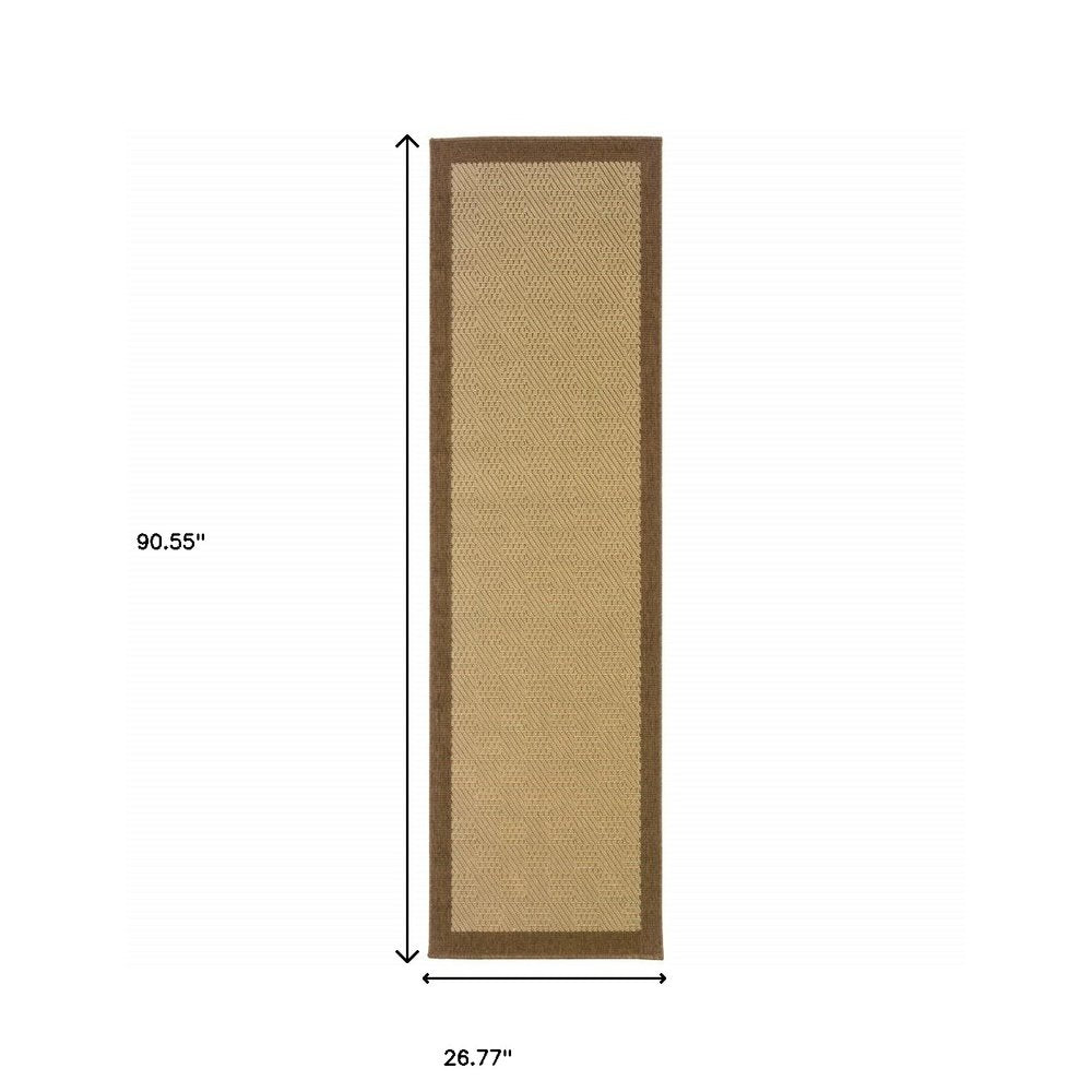 8' X 13' Beige Indoor Outdoor Area Rug