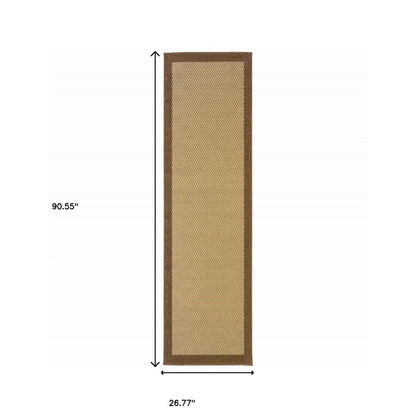 8' X 13' Beige Indoor Outdoor Area Rug