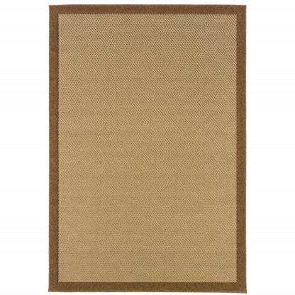 8' X 13' Beige Indoor Outdoor Area Rug