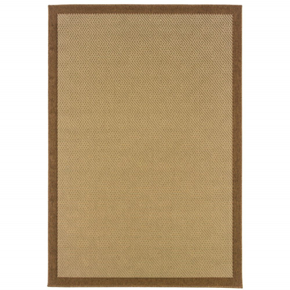 8' X 13' Beige Indoor Outdoor Area Rug