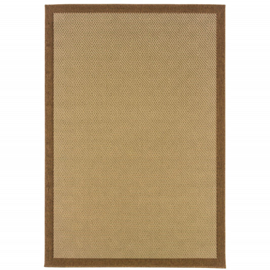 5' X 8' Beige Indoor Outdoor Area Rug