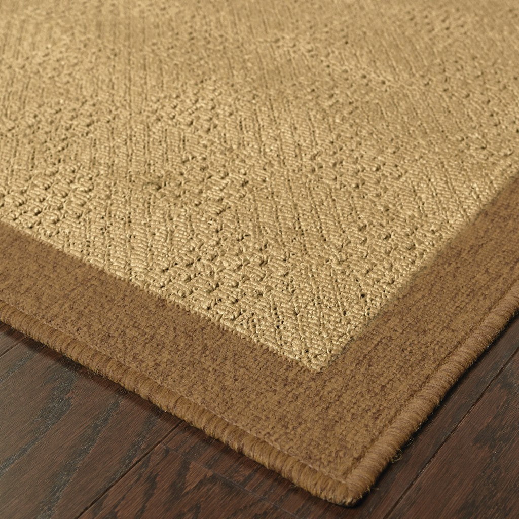 5' X 8' Beige Indoor Outdoor Area Rug