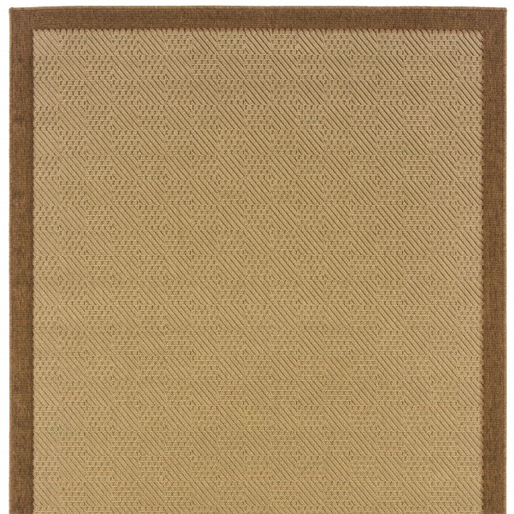 5' X 8' Beige Indoor Outdoor Area Rug