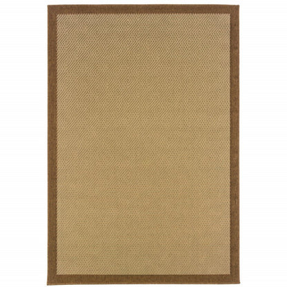 8' X 13' Beige Indoor Outdoor Area Rug