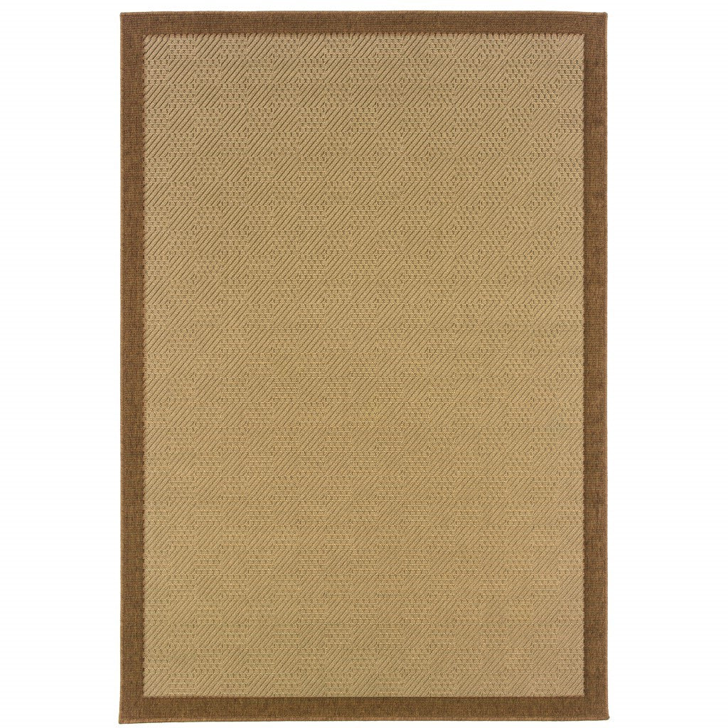 5' X 8' Beige Indoor Outdoor Area Rug