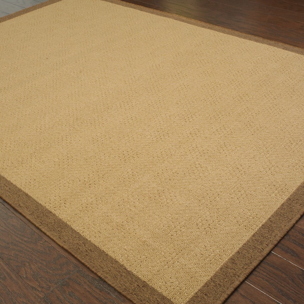 5' X 8' Beige Indoor Outdoor Area Rug