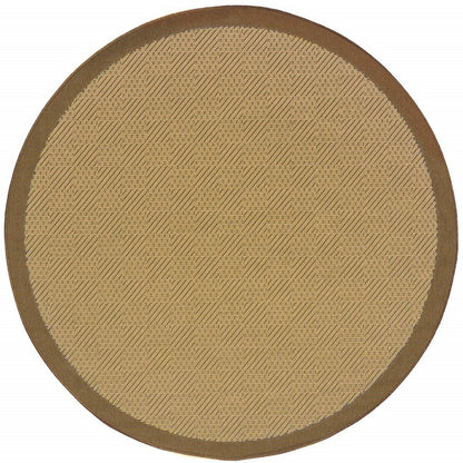 8' X 13' Beige Indoor Outdoor Area Rug