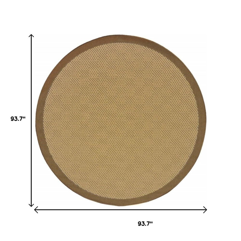 8' X 13' Beige Indoor Outdoor Area Rug