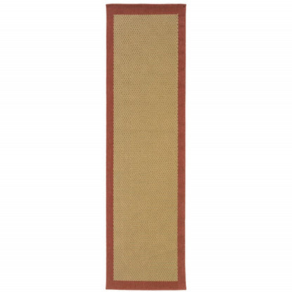 8' X 13' Beige Indoor Outdoor Area Rug