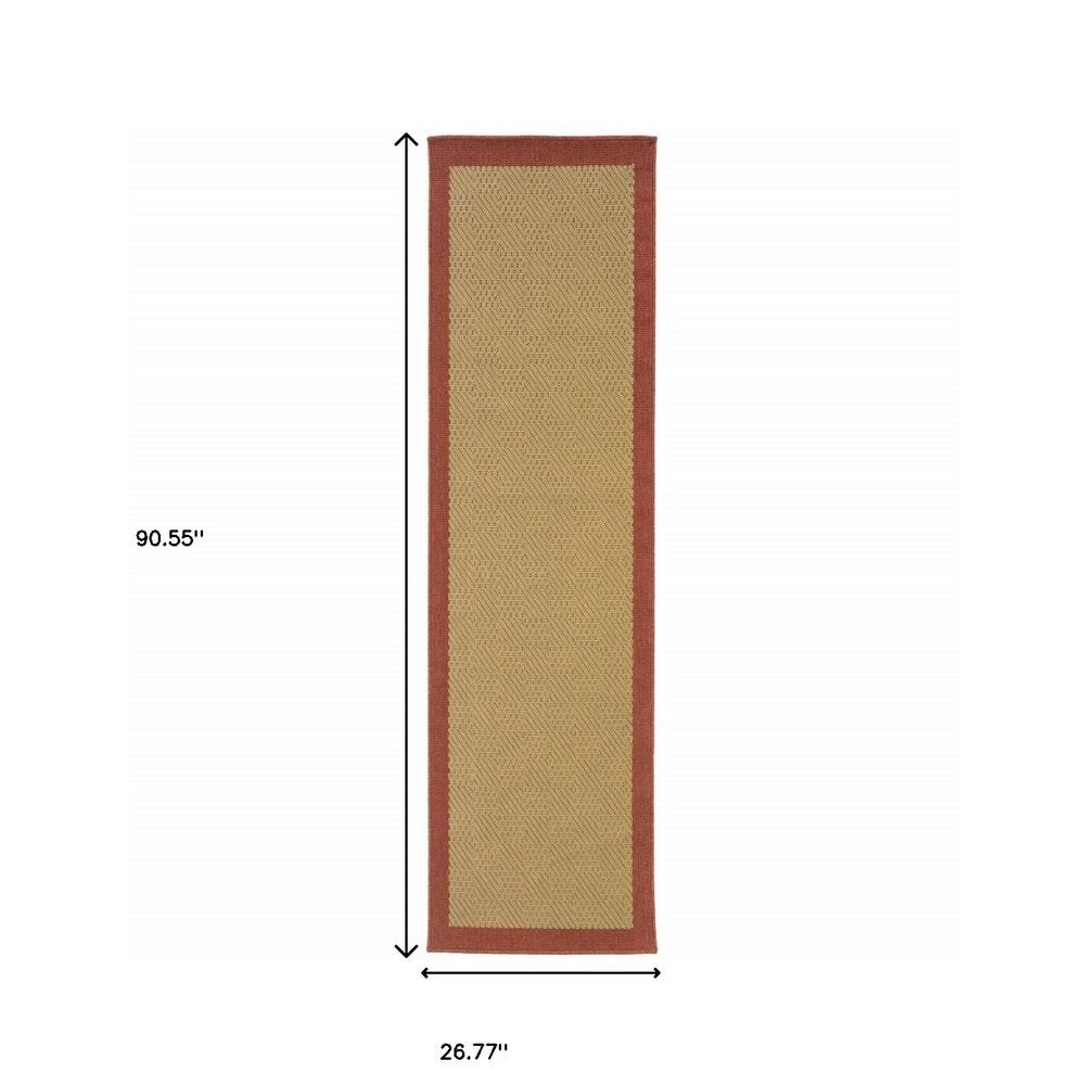 8' X 13' Beige Indoor Outdoor Area Rug