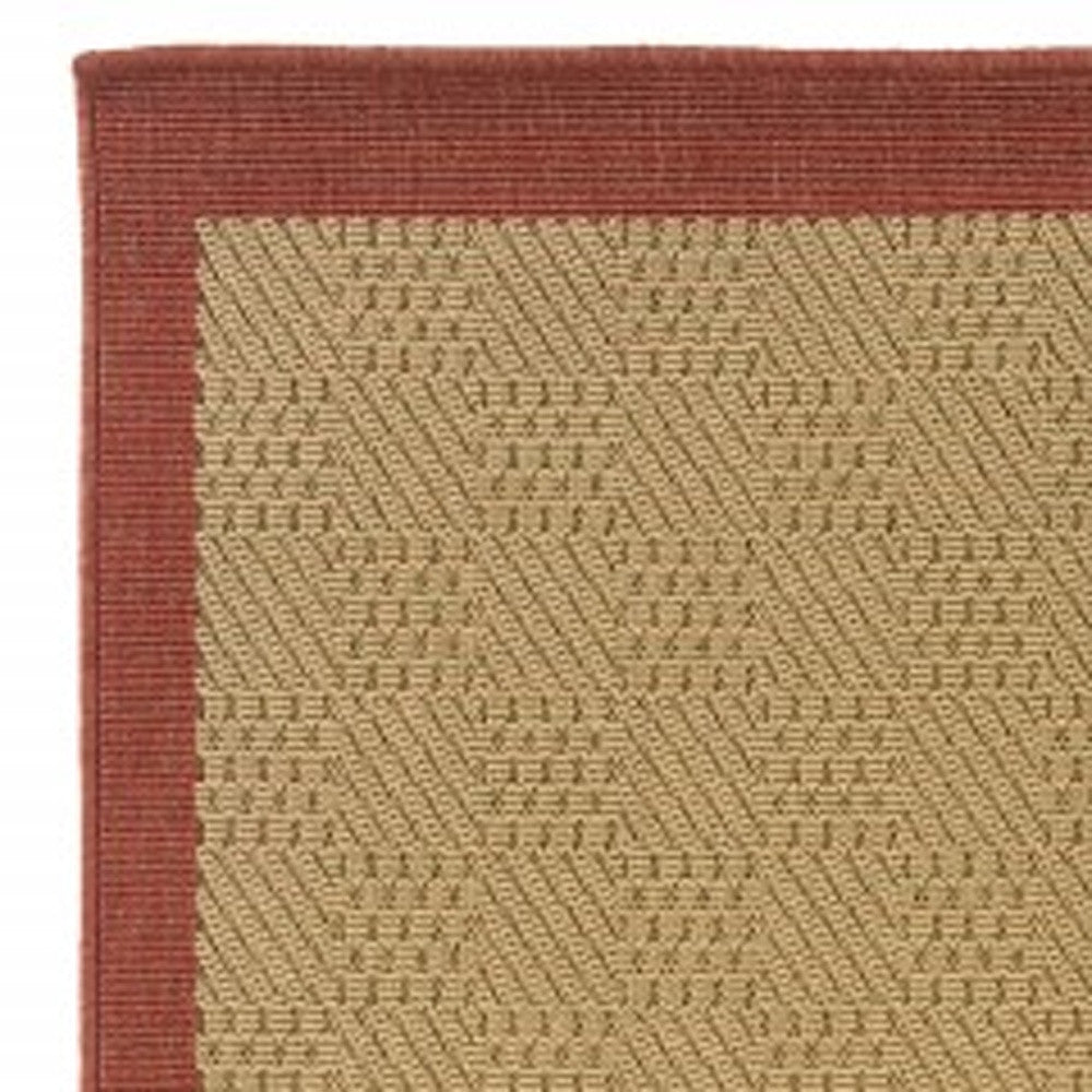 5' X 8' Beige Indoor Outdoor Area Rug