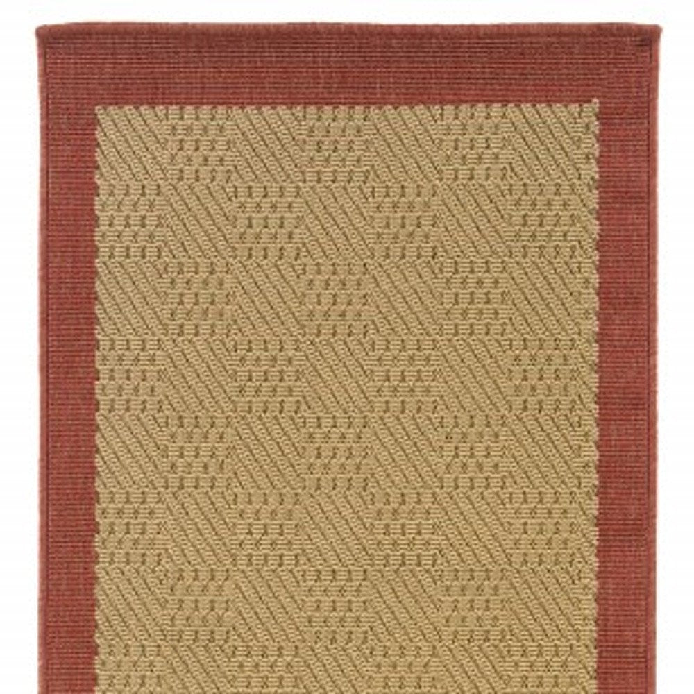 8' X 13' Beige Indoor Outdoor Area Rug