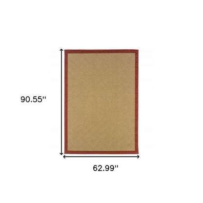 8' X 13' Beige Indoor Outdoor Area Rug