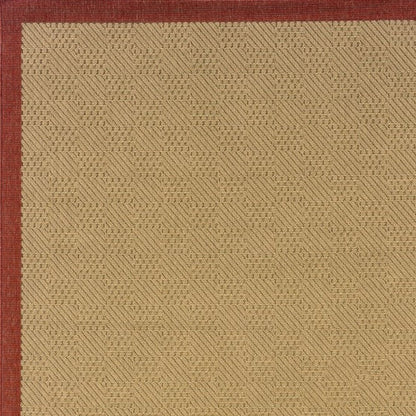 8' X 13' Beige Indoor Outdoor Area Rug