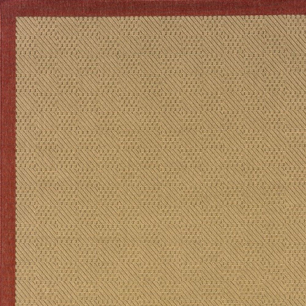 5' X 8' Beige Indoor Outdoor Area Rug